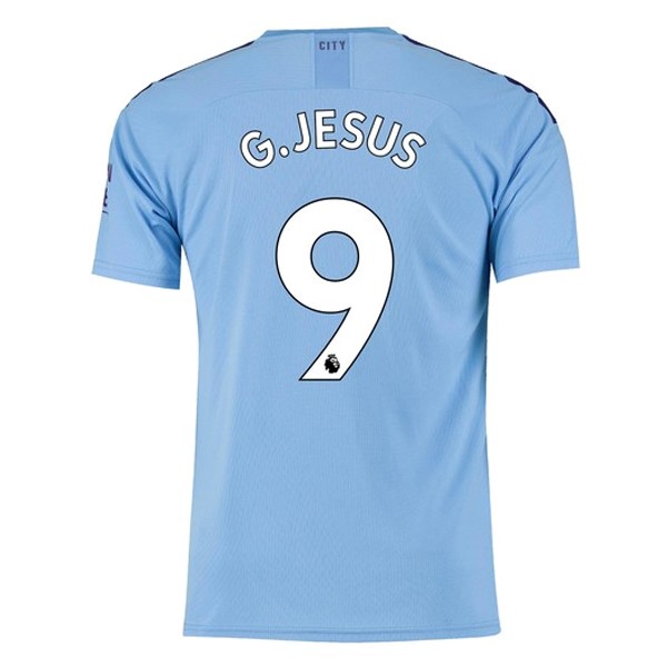 Trikot Manchester City NO.9 G.Jesus Heim 2019-20 Blau Fussballtrikots Günstig